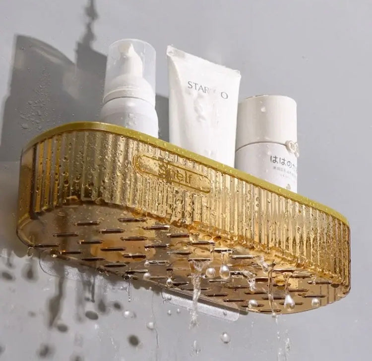 Rectangle Shape Bathroom Shelf, Bathroom storage Shampoo Holder, Bathroom Acrylic Wall Mounted Storage Organizer Rectangle Shape Bathroom Shelf, Bathroom storage Shampoo Holder, Bathroom Acrylic Wall Mounted Storage Organizer